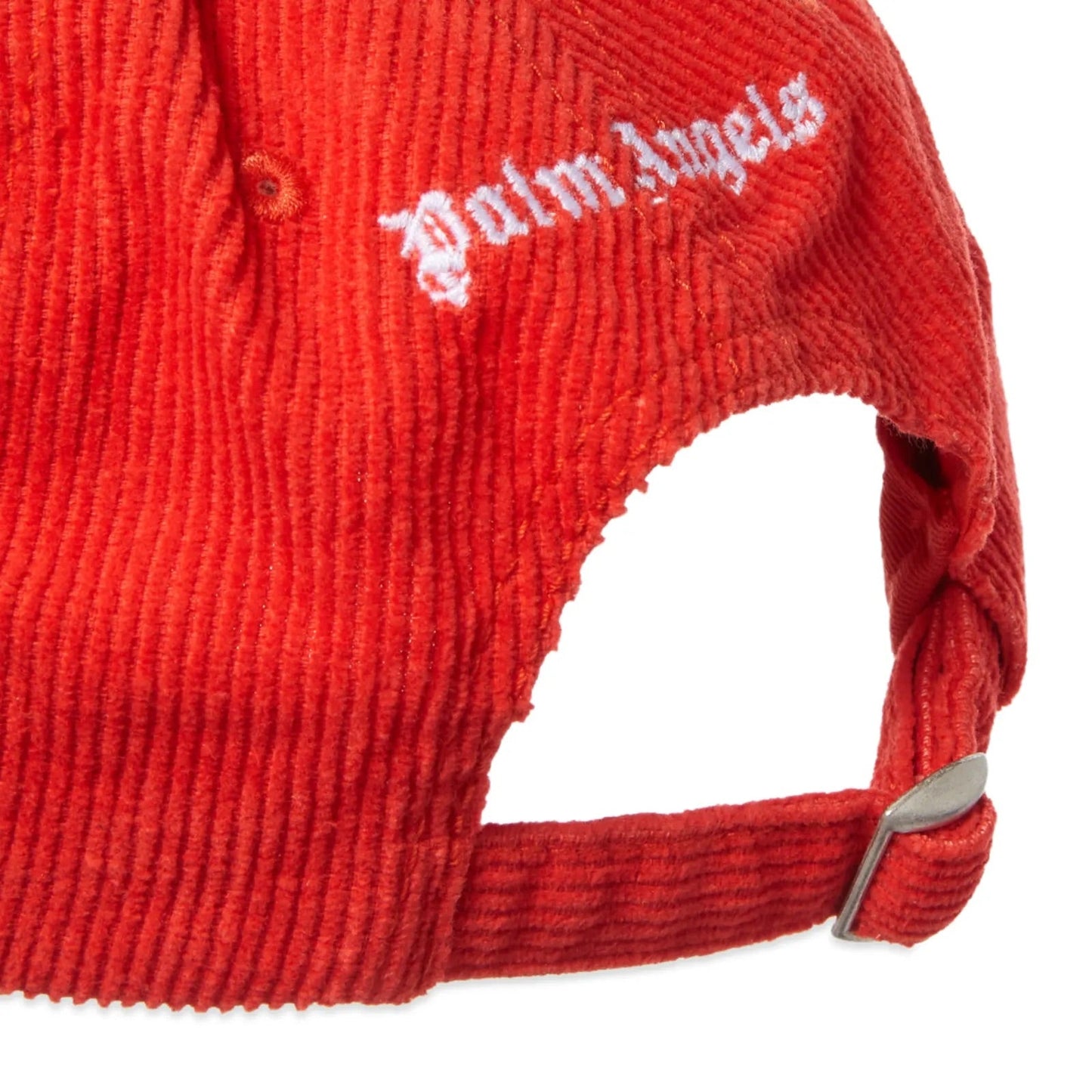 Palm Angels Logo Corduroy Red Cap