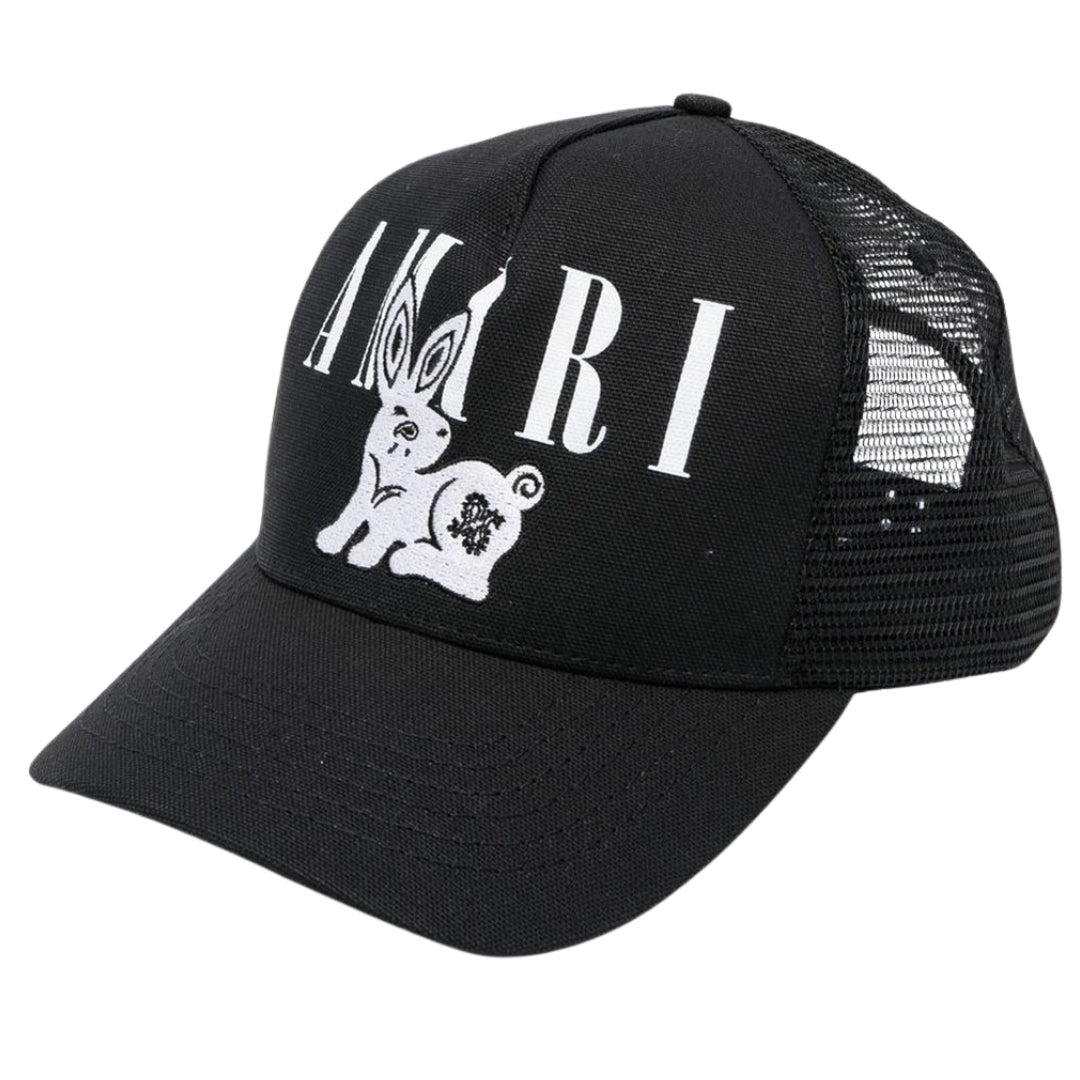 Amiri Bandana Rabbit Trucker Black