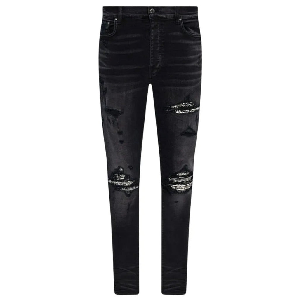 Amiri Boucle Mx1 Aged Black Jeans