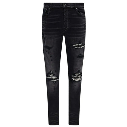 Amiri Boucle Mx1 Aged Black Jeans