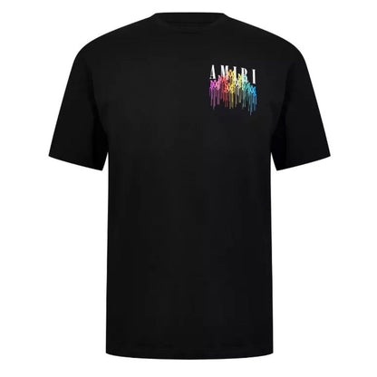 Amiri MA Drip Collage Design Black T-Shirt XS
