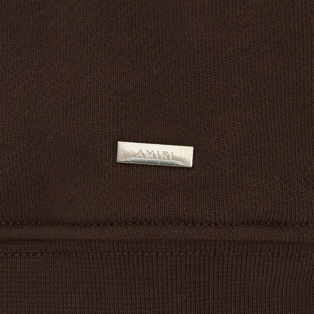 Amiri Ma Bar Logo Brown Hoodie XS