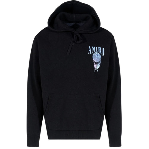 Amiri Crystal Ball Black Cashmere Hoodie M