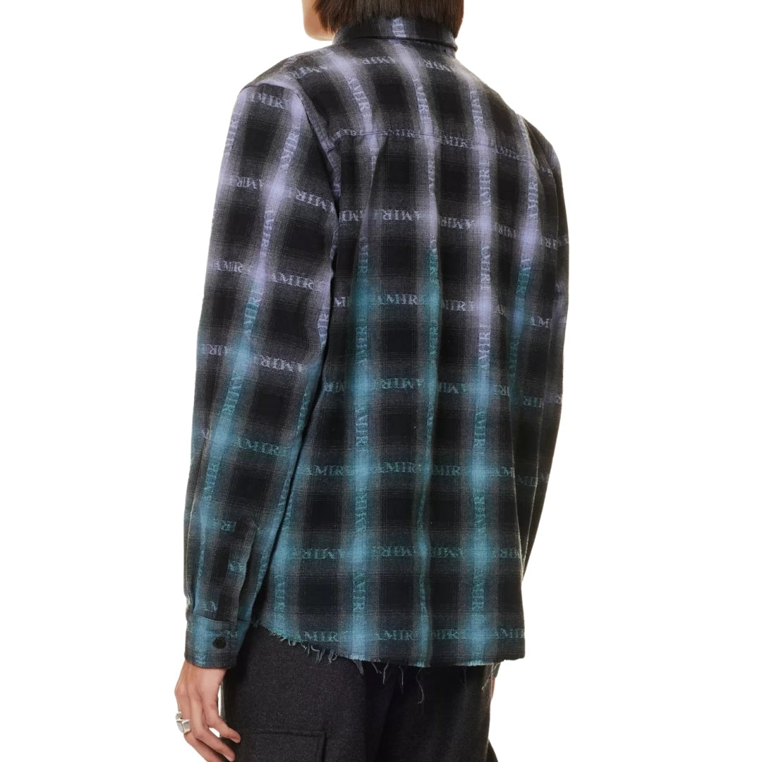 Amiri Long Sleeve Plaid Purple Shirt S