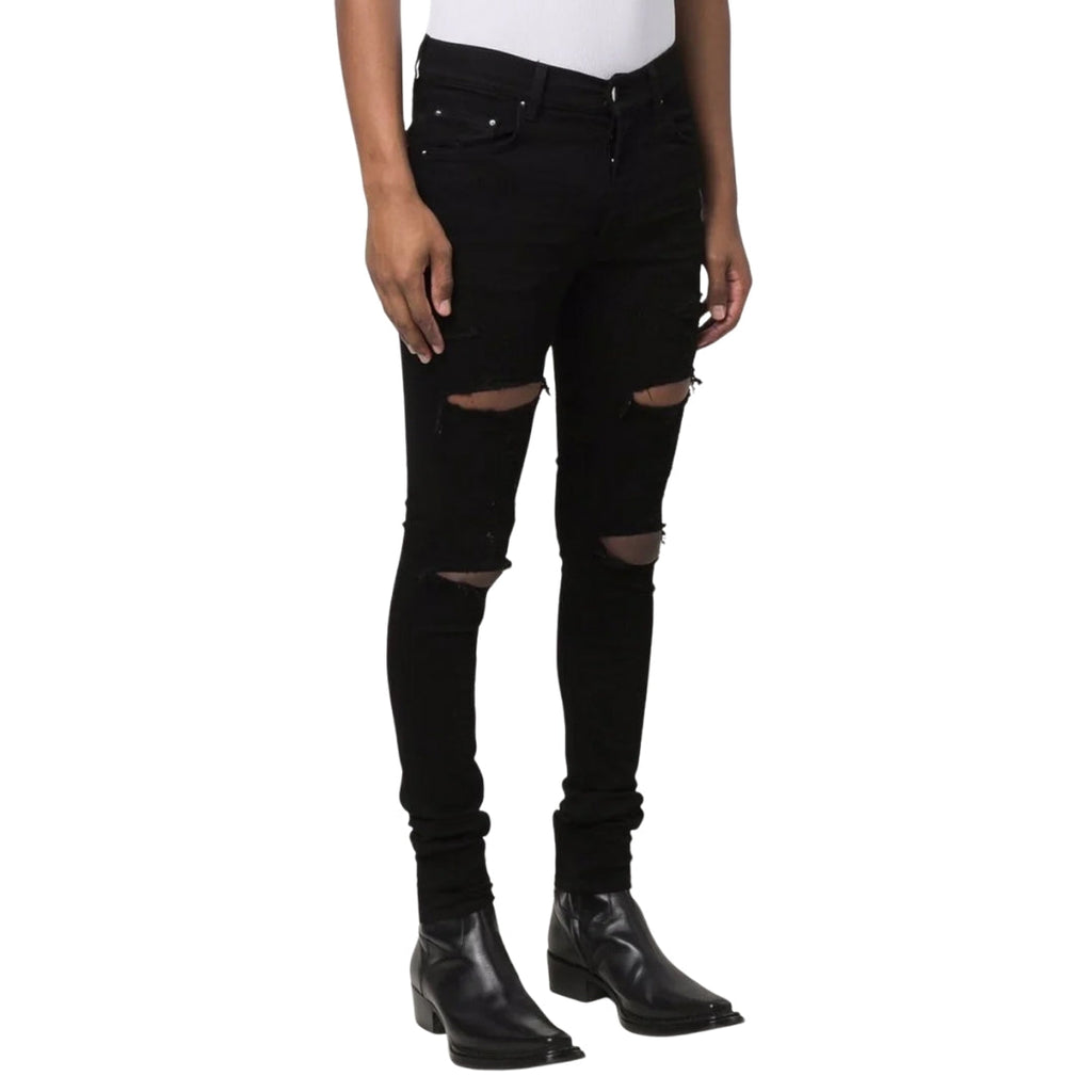 Amiri Slim Fit Thrasher Plus Black Denim Jeans - Style Centre Wholesale