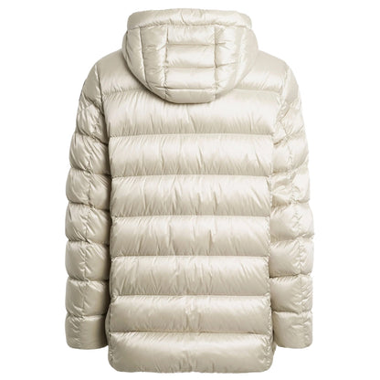 Parajumpers ROLPH PMPUSX04 269 PELICAN GREY LONG HOODED DOWN JACKET Mens L