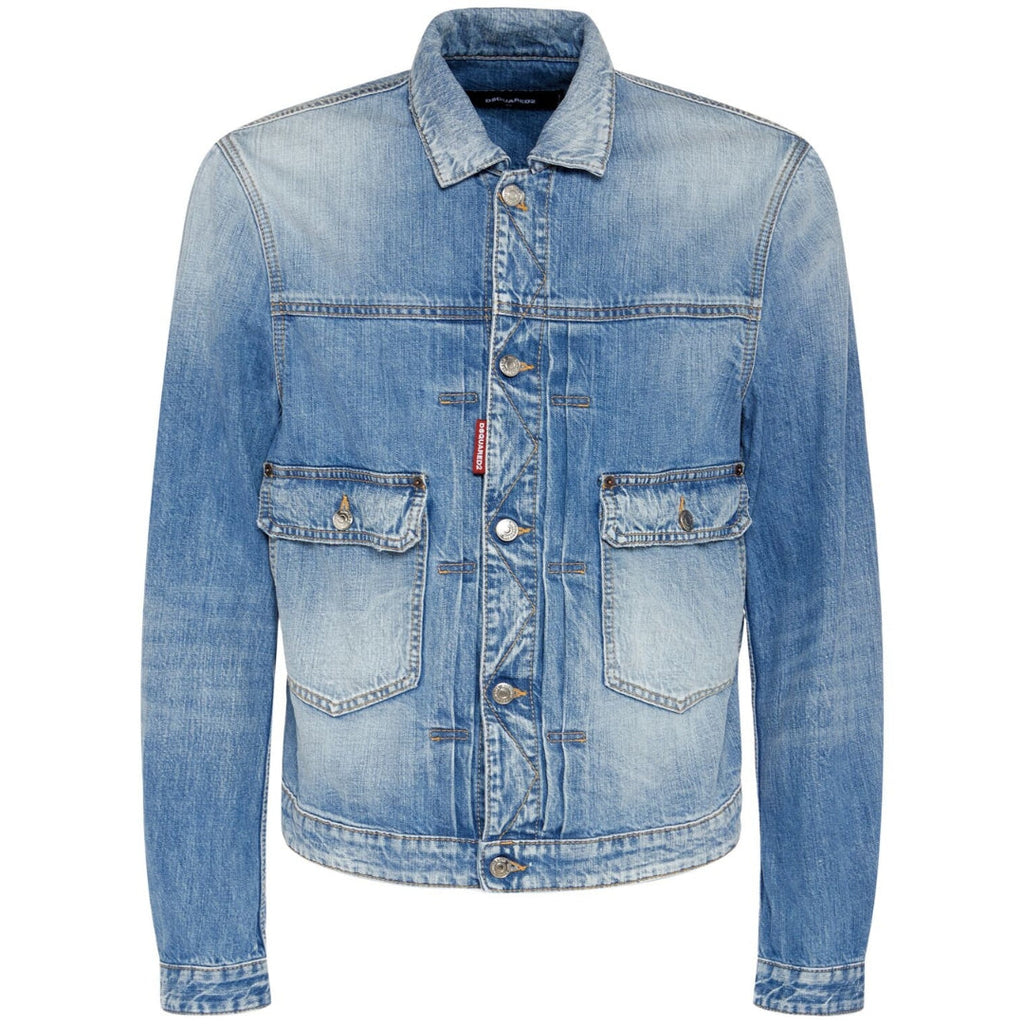 Dsquared2 Heritage Boxy Denim Jacket Navy Blue W32