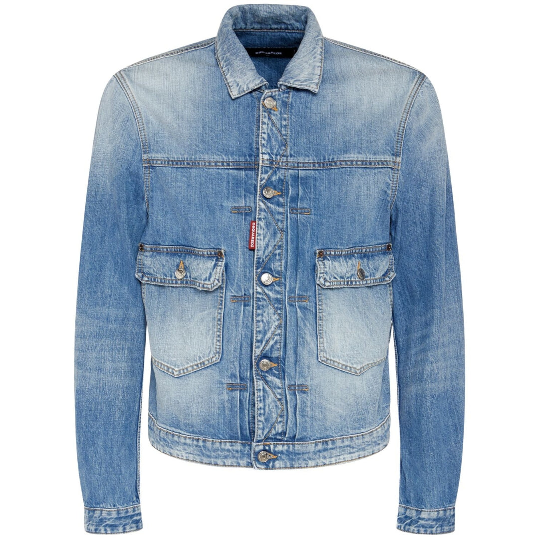 Dsquared2 Heritage Boxy Denim Jacket Navy Blue W32