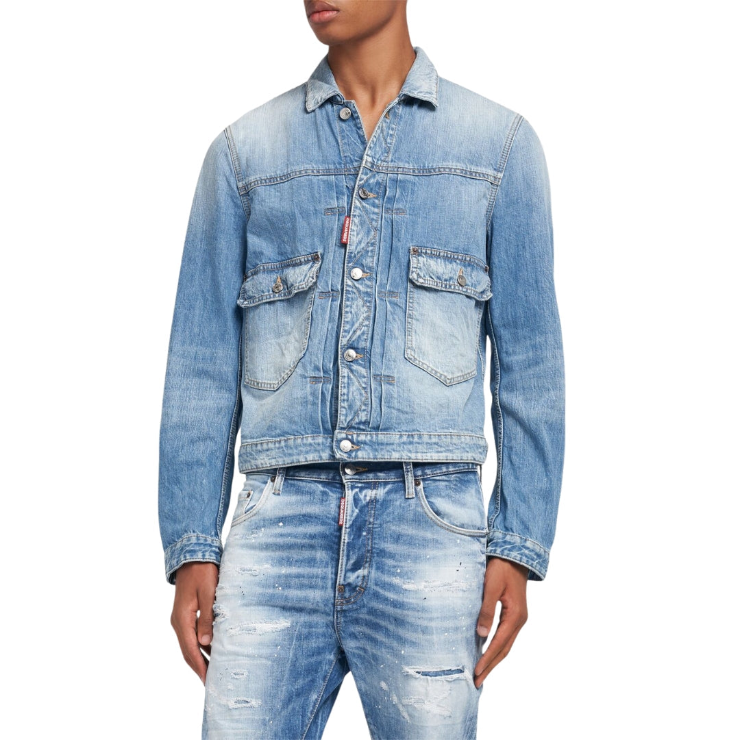 Dsquared2 Heritage Boxy Denim Jacket Navy Blue W32