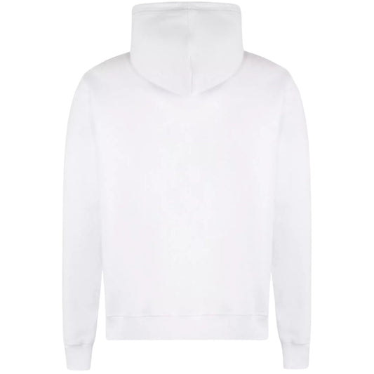 DSQUARED2 Monotone Maple Leaf Logo White Hoodie S