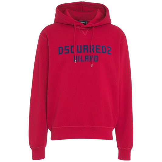 DSQUARED2 Milano Logo Cool Fit Red Hoodie M