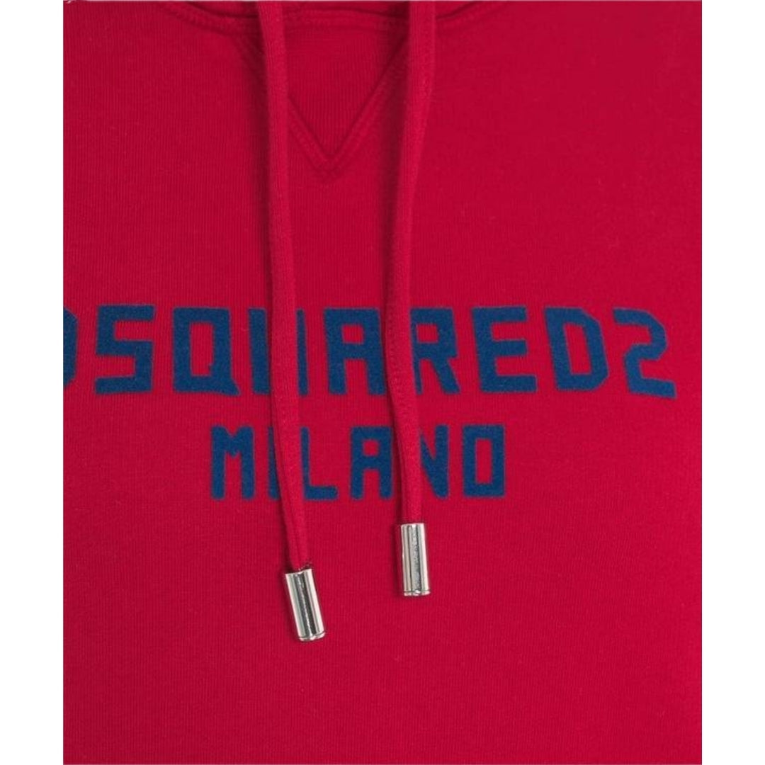DSQUARED2 Milano Logo Cool Fit Red Hoodie M