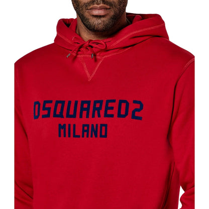 DSQUARED2 Milano Logo Cool Fit Red Hoodie M