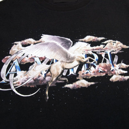 Amiri Pegasus Script Logo Black T-Shirt S