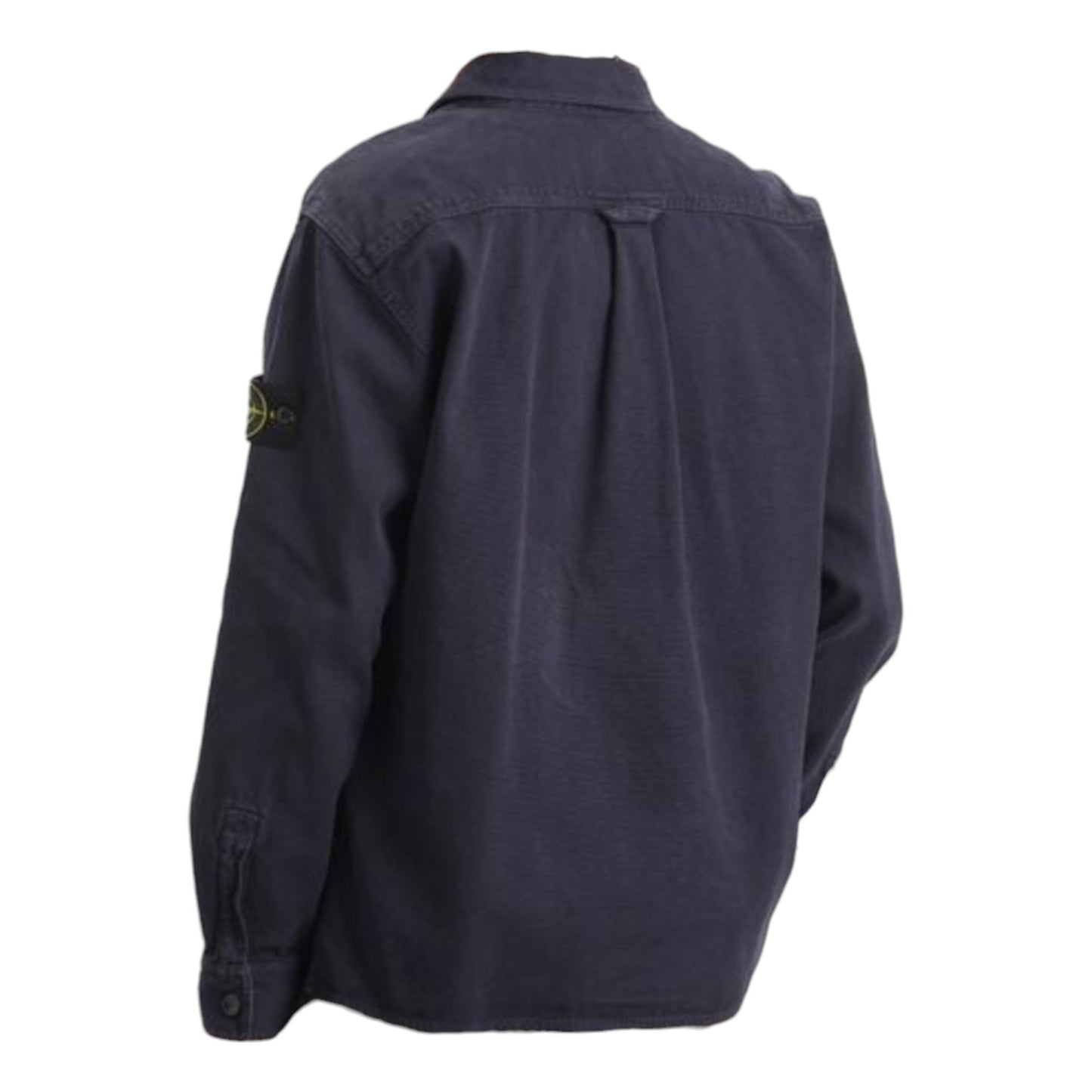 Stone Island Organic Panama Cotton Blue Overshirt