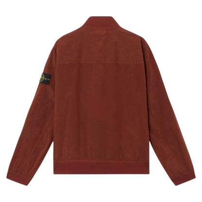 Stone Island Orange Nylon Metal Bomber Jacket