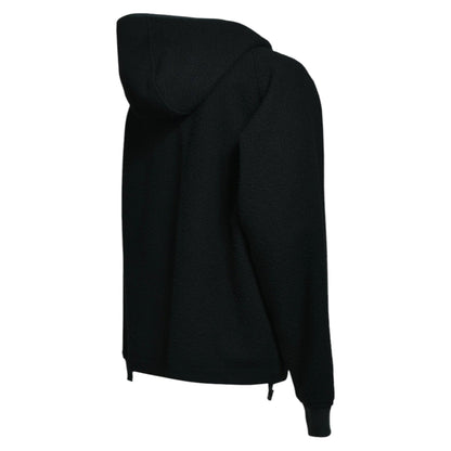 Stone Island Virgin Wool And Nylon Black Ratinated Jacket