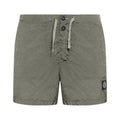 Stone Island Crinkled Nylon Green Swim Shorts