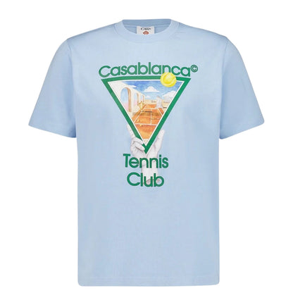 Casablanca Metaphysical Tennis Icon Blue T-Shirt
