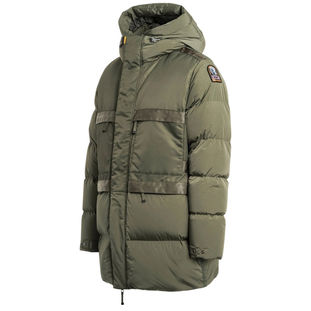 Parajumpers VENTURE PMJKRU02 610 THYME LONG HOODED DOWN JACKET Mens L