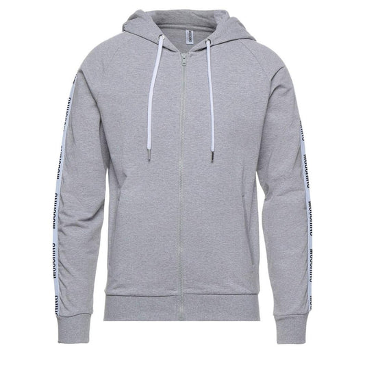 Moschino Tape Logo Grey Zip Hoodie