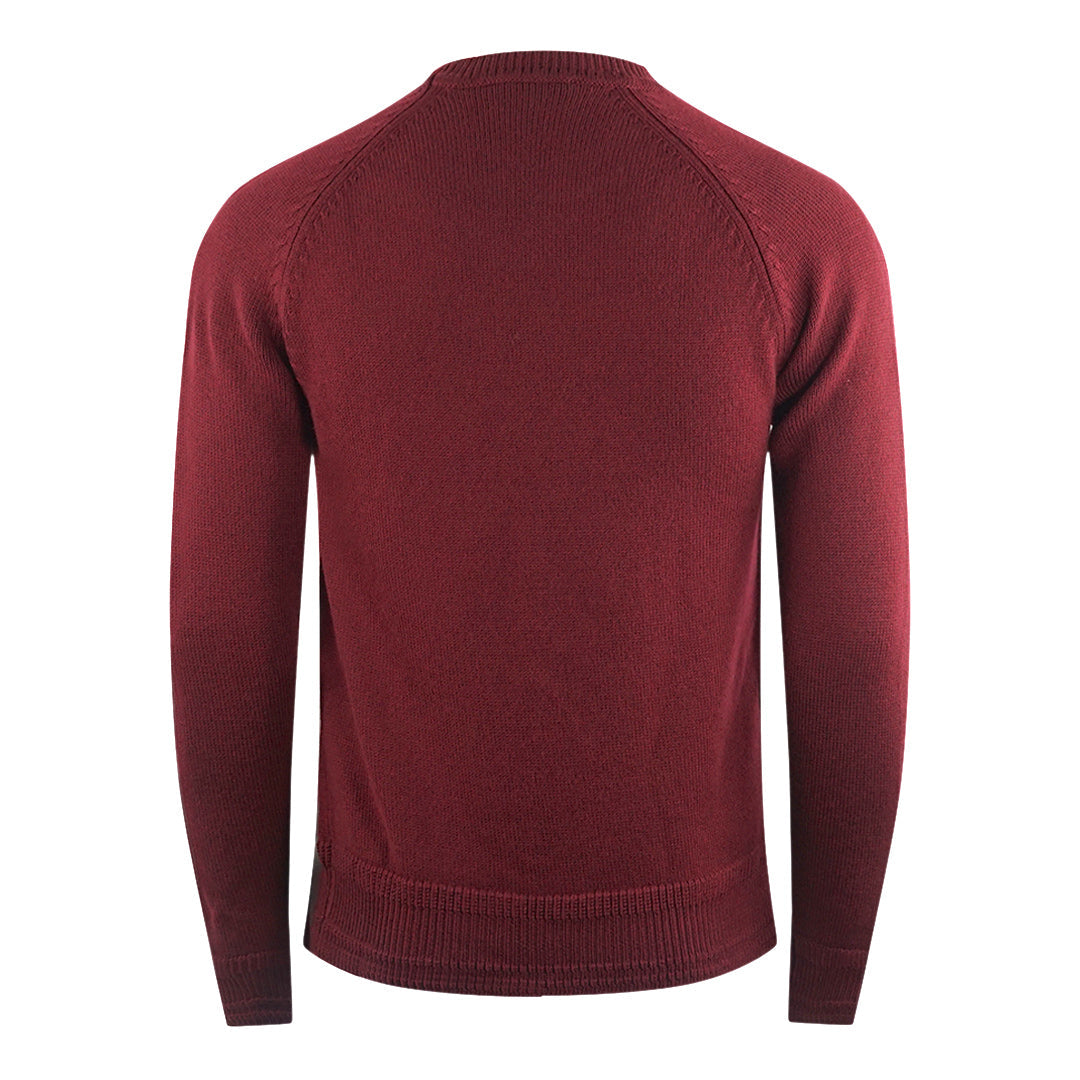 Belstaff Alfie Dark Camelian Plain Burgundy Jumper