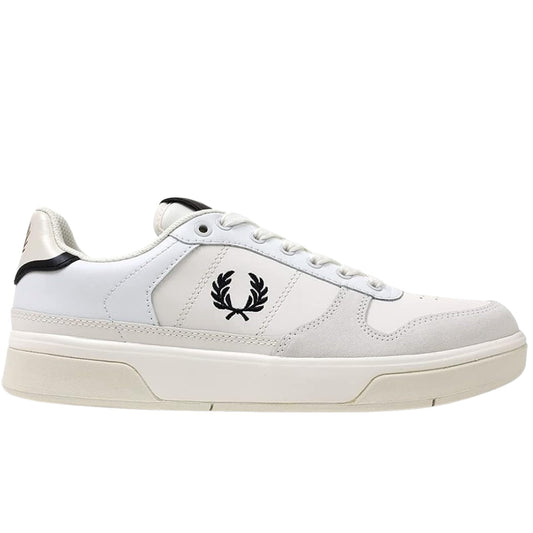 Fred Perry B300 Leather Snow White Trainers