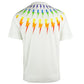 Neil Barrett Multicolour Lightning Bolt White Oversize Tee - Nova Clothing