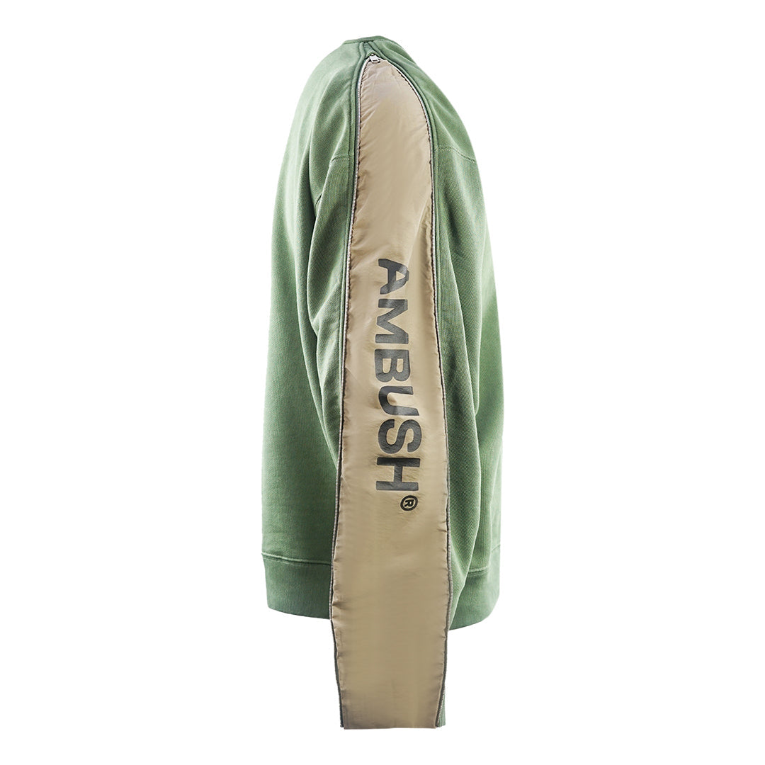 Ambush Zip Sleeve Logo Thyme Jumper