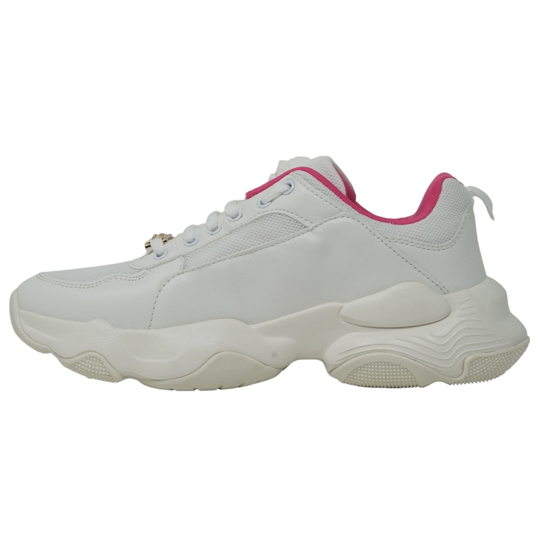 Plein Sport Gold Branded Logo White Sneakers DIPS1006 01