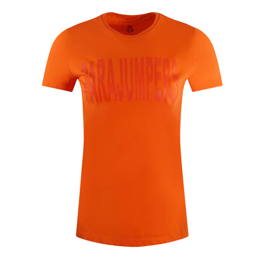 Parajumpers Fede Brand Logo Orange T Shirt