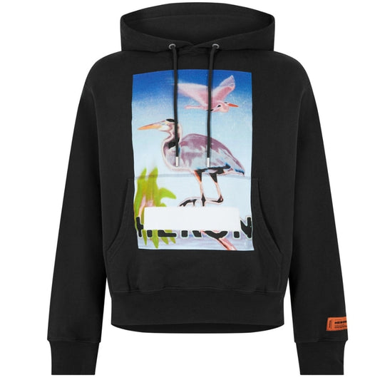 Heron Preston Censored Heron Logo Black Hoodie