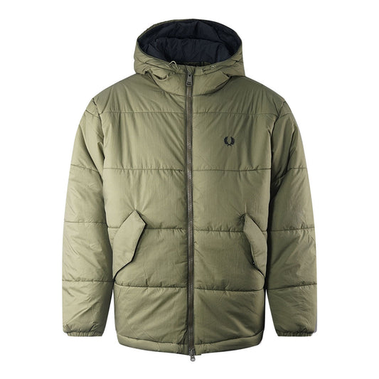 Fred Perry Uniform Green Primaloft Insulated Hooded Jacket