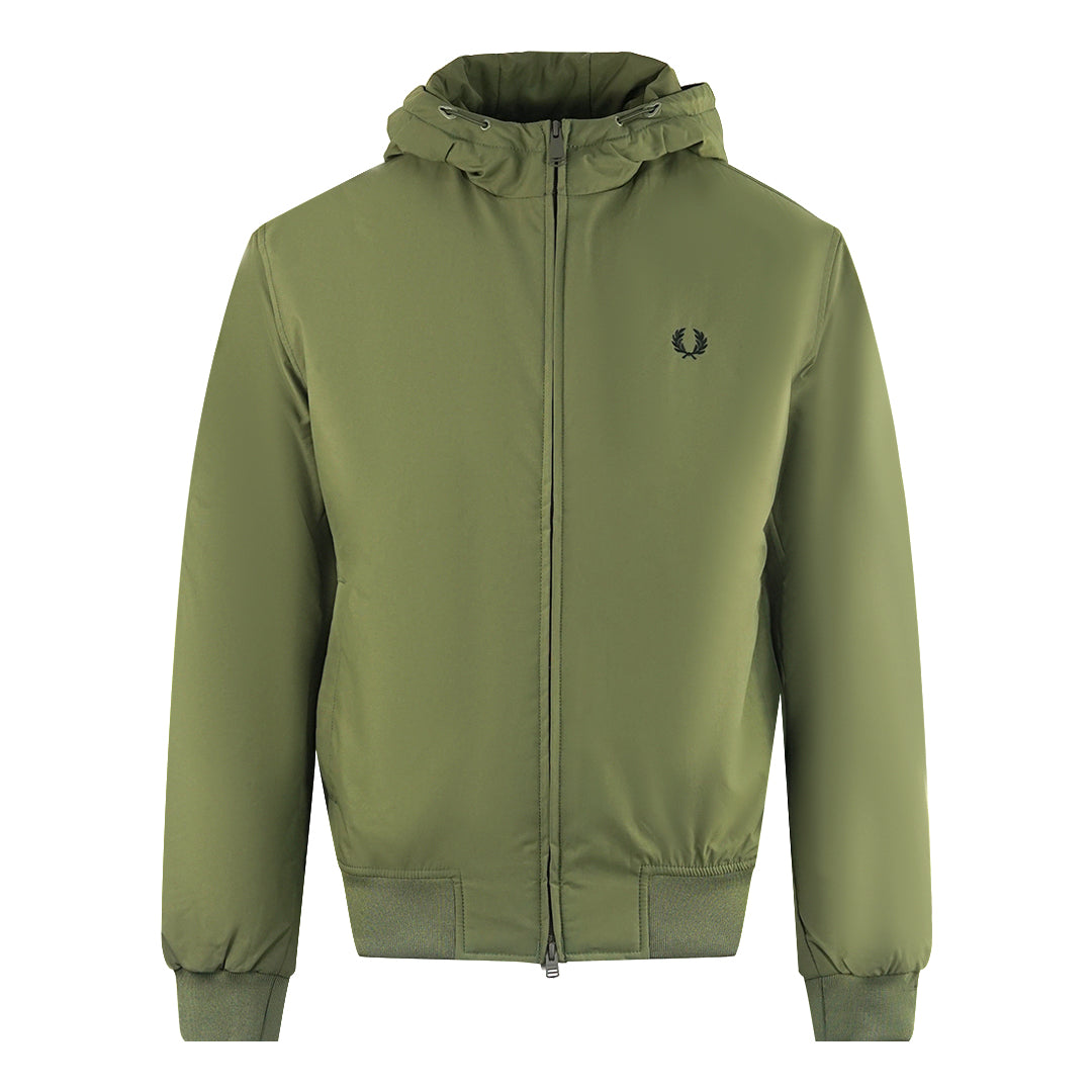 Fred Perry Padded Hooded Uniform Green Brentham Jacket