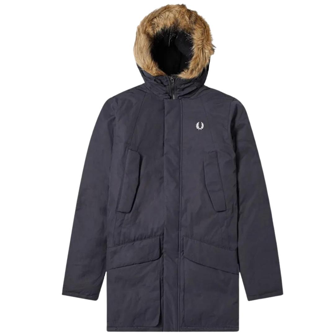 Fred Perry Primaloft Instulation Black Parka Jacket.