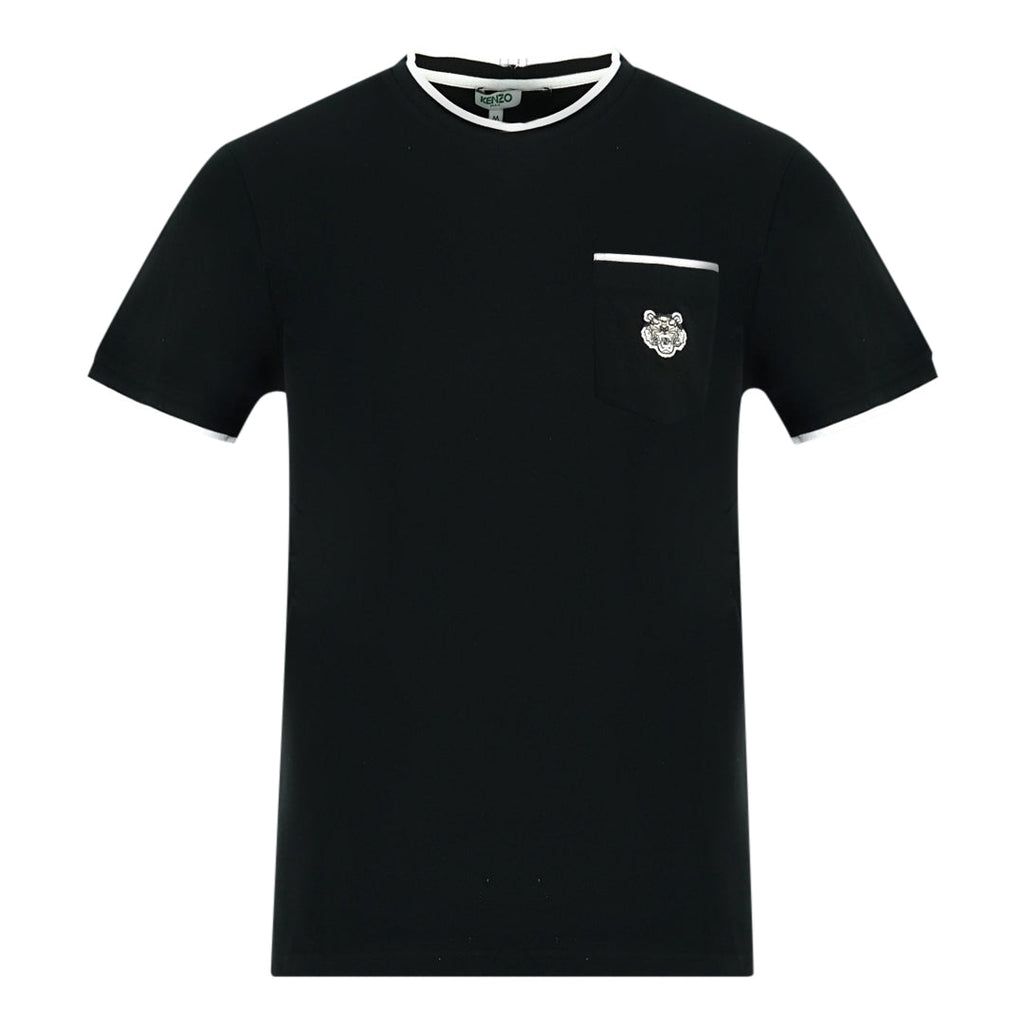 Kenzo Branded Pocket Logo Black T Shirt