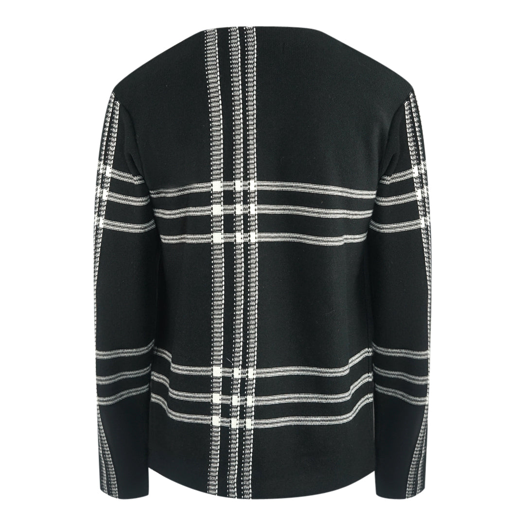 Fred Perry White Tartan Black Jumper