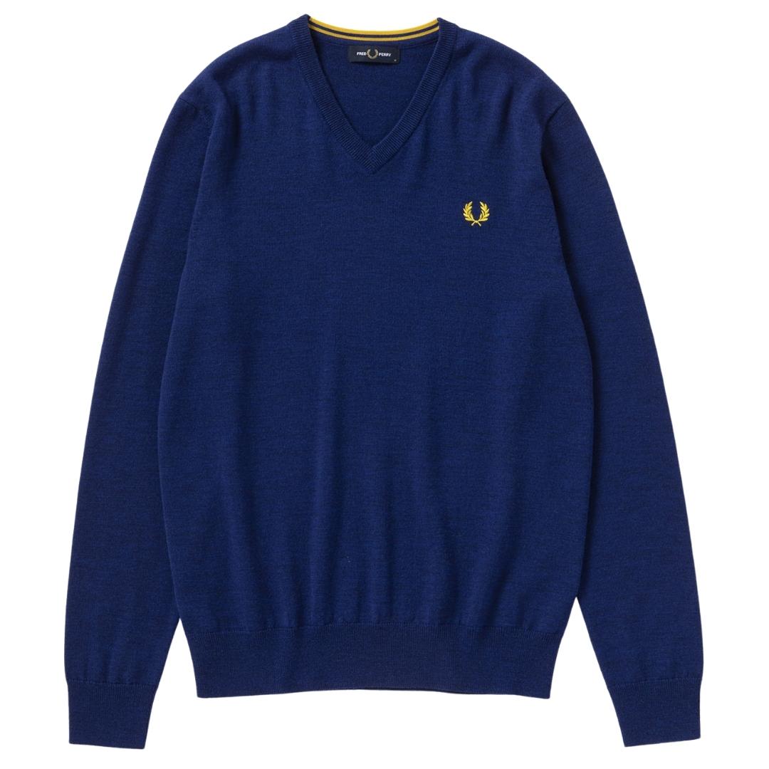 Fred Perry Classic Logo Navy Blue Jumper