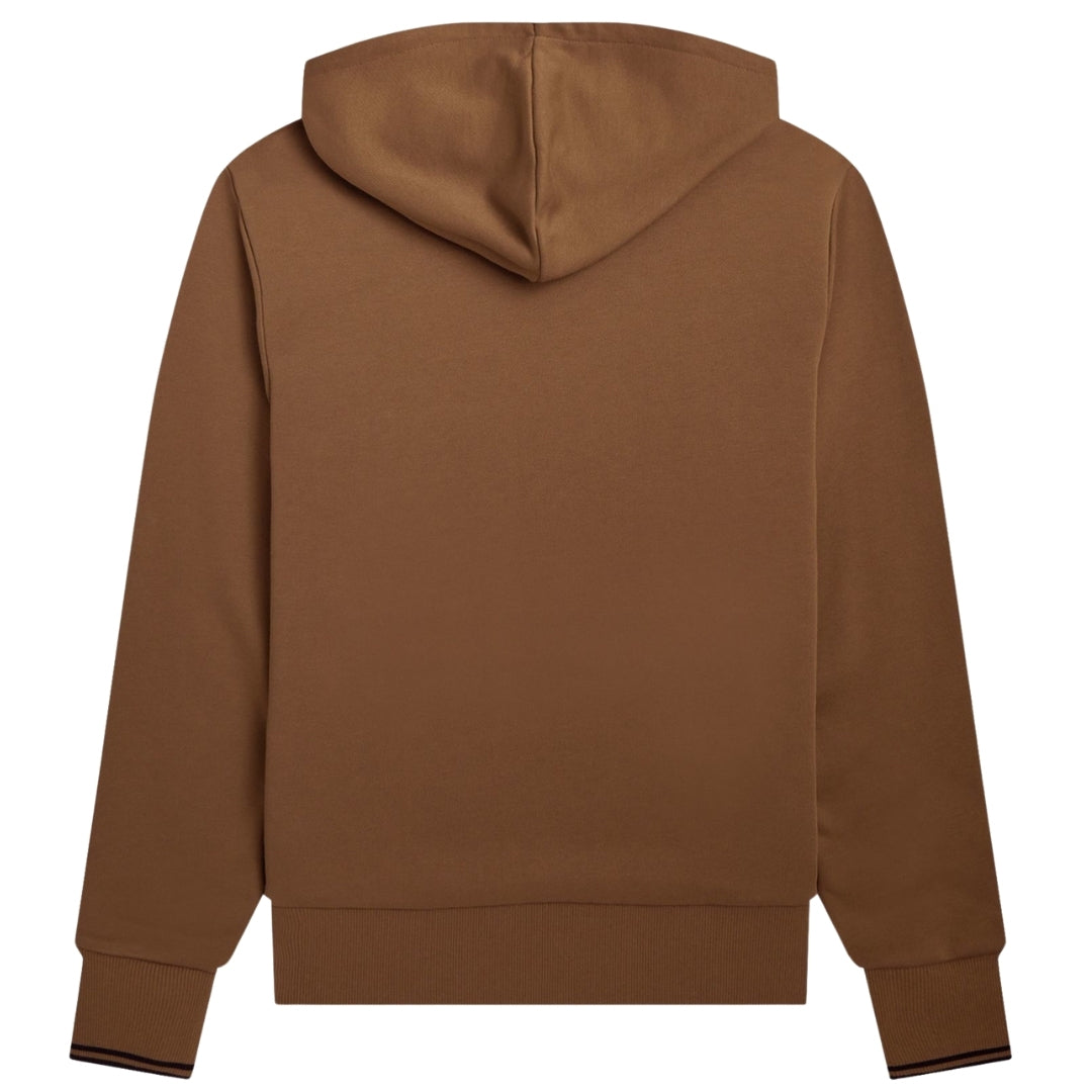 Fred Perry Tipped Sleeve Shaded Stone Brown Hoodie