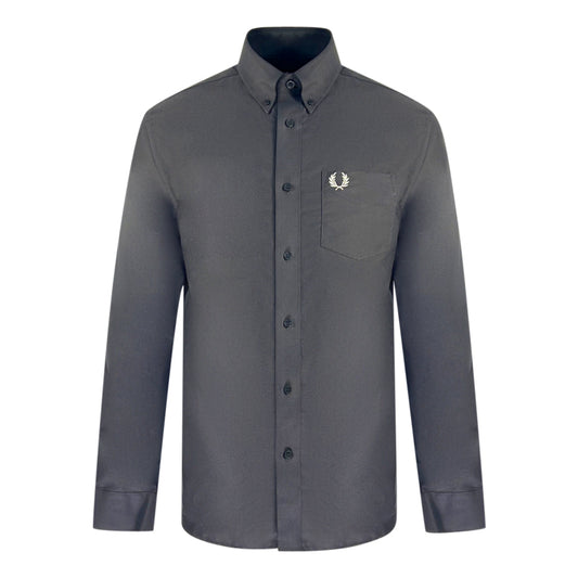 Fred Perry Oxford Gunmetal Grey Casual Shirt