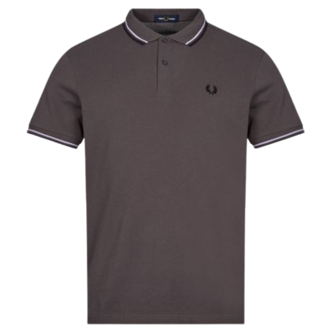 Fred Perry Twin Tipped Dark Grey Polo Shirt