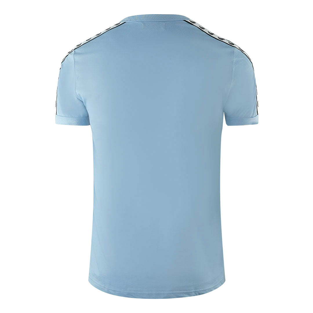 Fred Perry Taped Shoulder Sky Blue Ringer T-Shirt