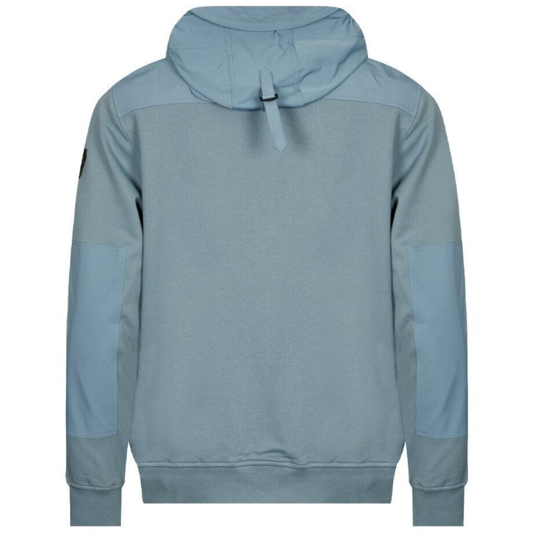 Belstaff Patch Logo Artic Blue Zip-Up Hoodie