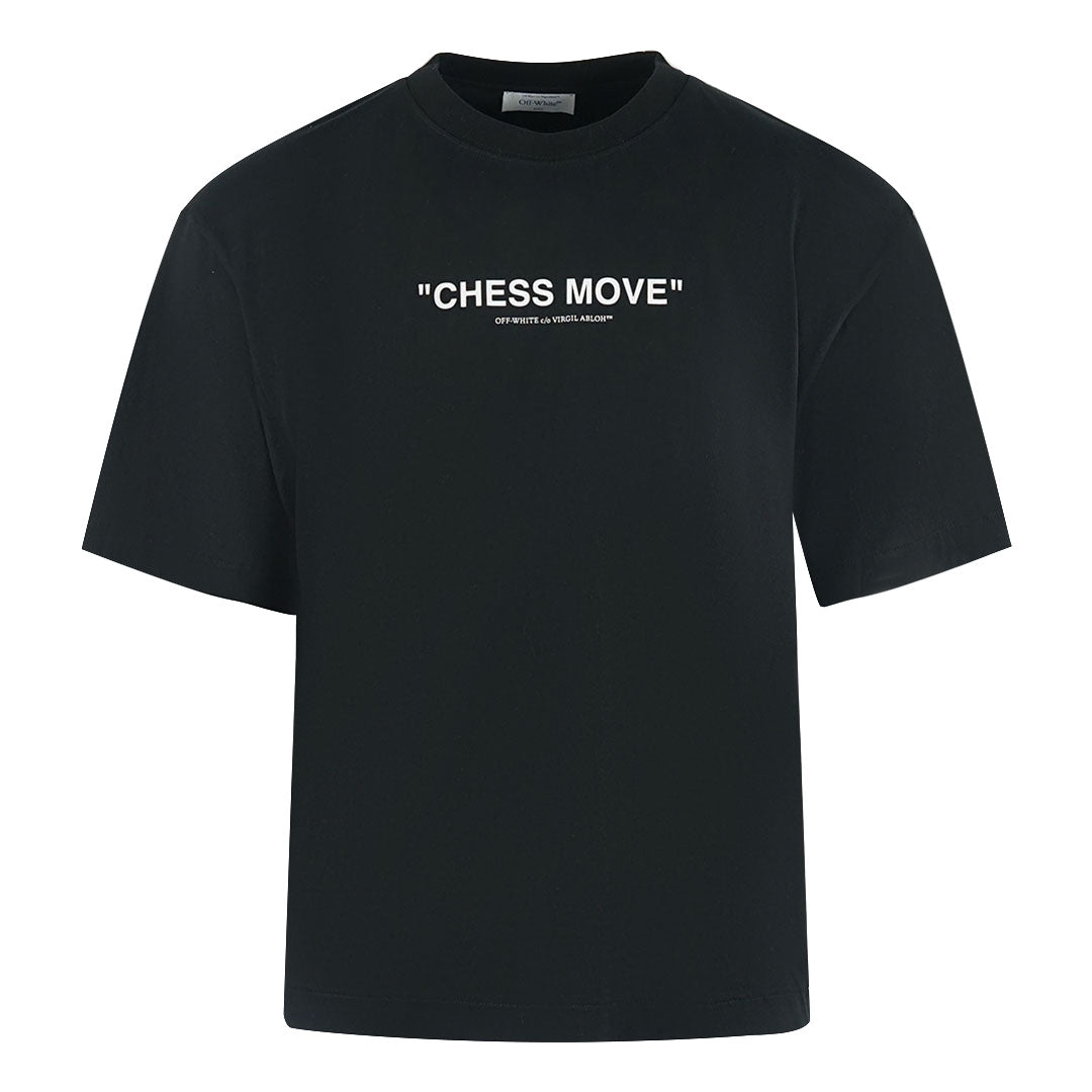 Off-White Skate Fit Chess Move Logo Black T-Shirt