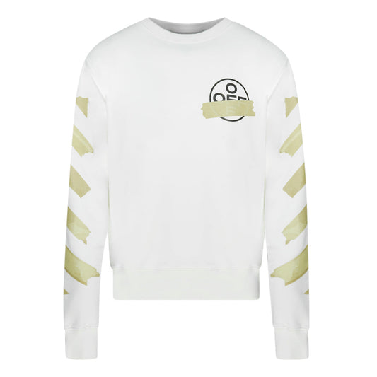 Off-White Tape Logo White Sweatshirt