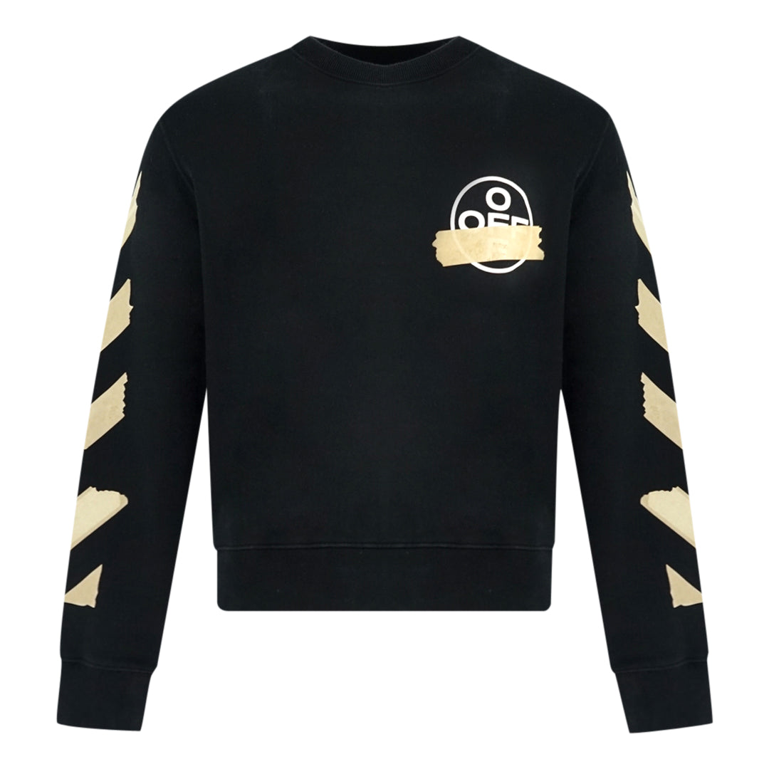 Off-White Tape Logo Black Sweatshirt