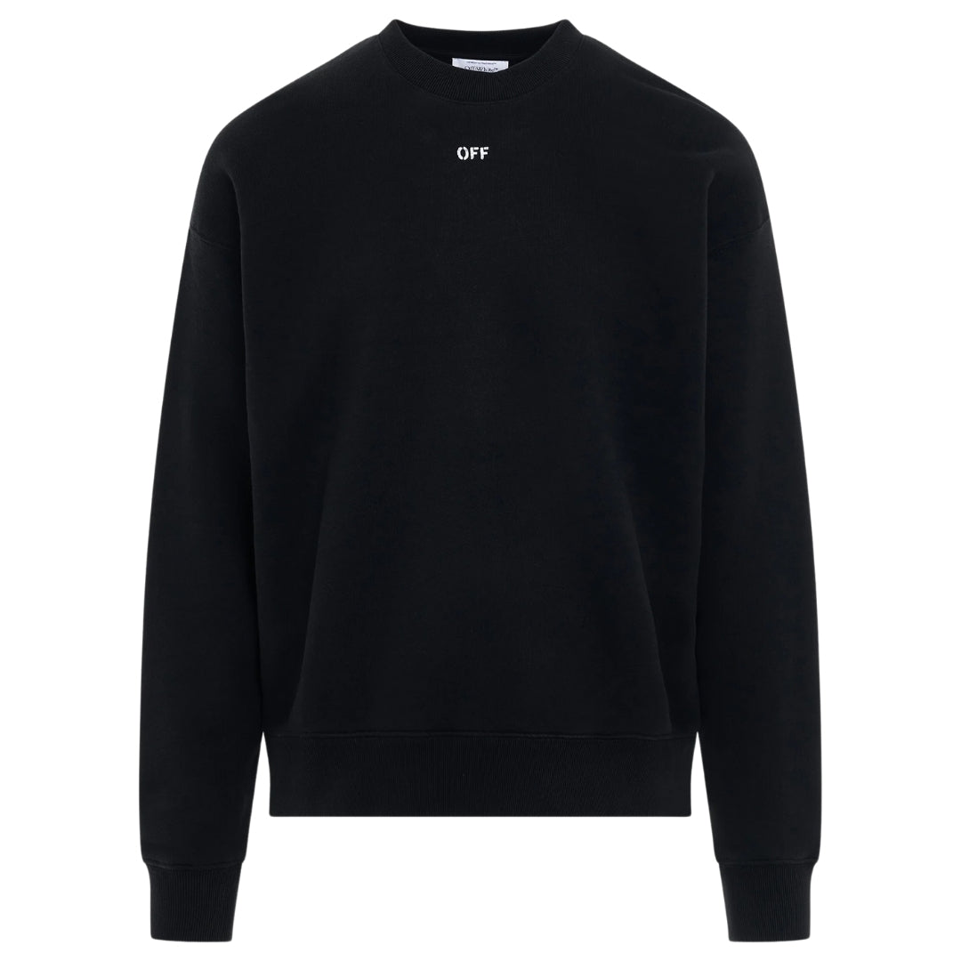 Off-White Stamped Logo Skate Fit Black Sweatshirt