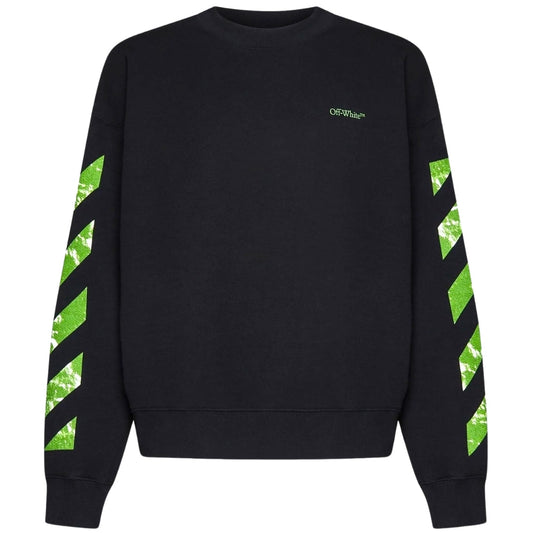 Off-White Moon Arrow Design Skate Fit Black Sweatshirt