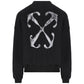 Off-White Scratch Arrow Design Oversized Fit Black Sweatshirt