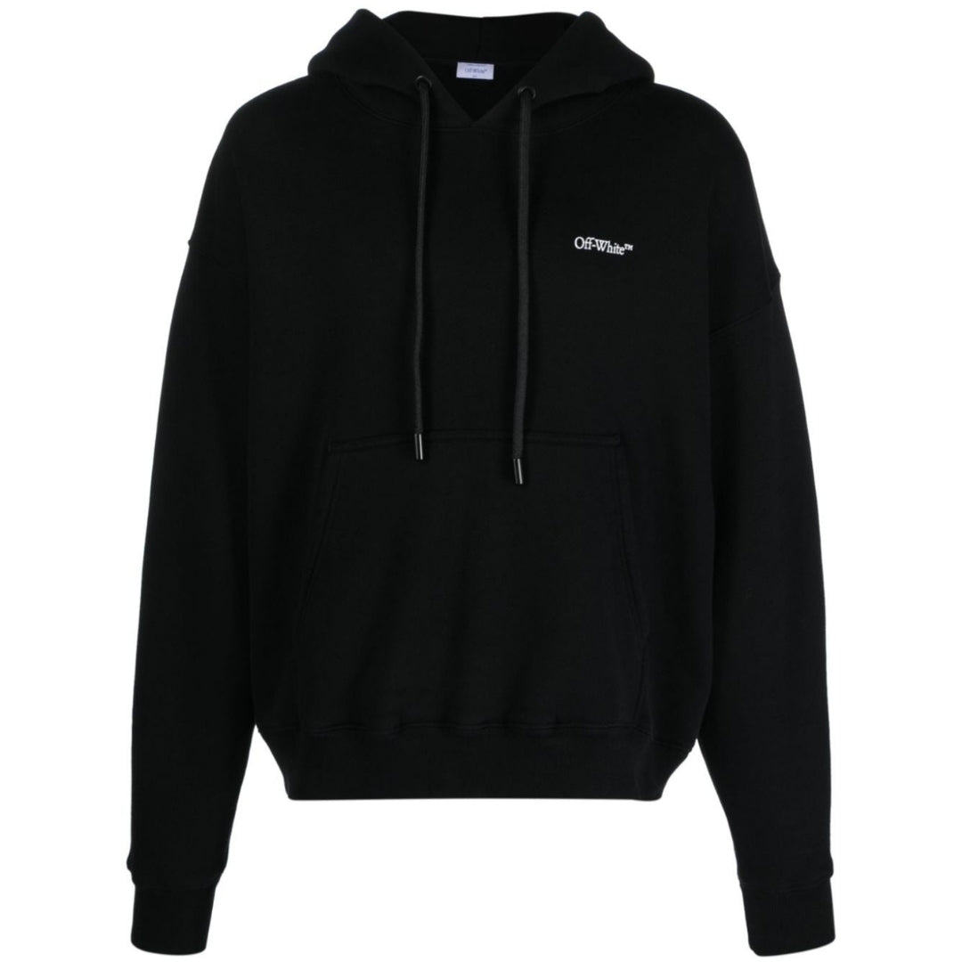 Off-White Scratch Arrow Design Skate Fit Black Hoodie